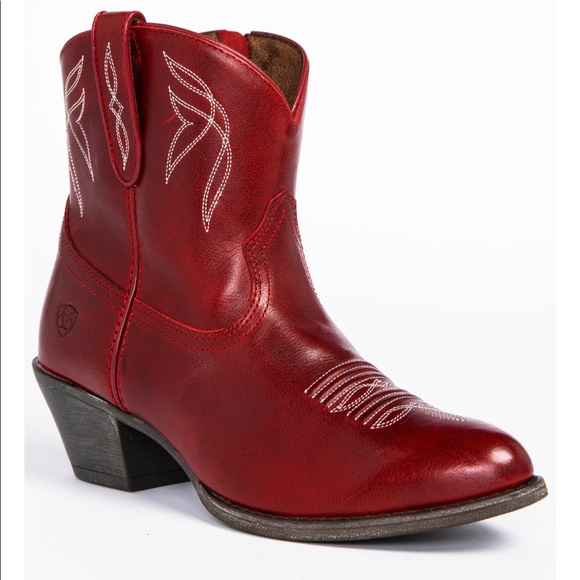 Ariat Shoes - Ariat Darlin Bootie Medium Toe In Red Size 8B
